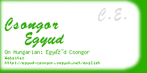 csongor egyud business card